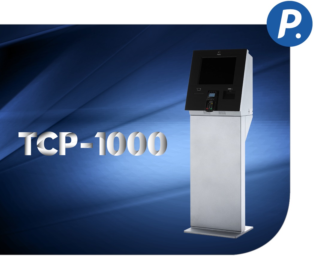 TCP-1000. Um terminal de autoatendimento robusto e confiável, que facilita a vida do seu estabelecimento e dos seus clientes