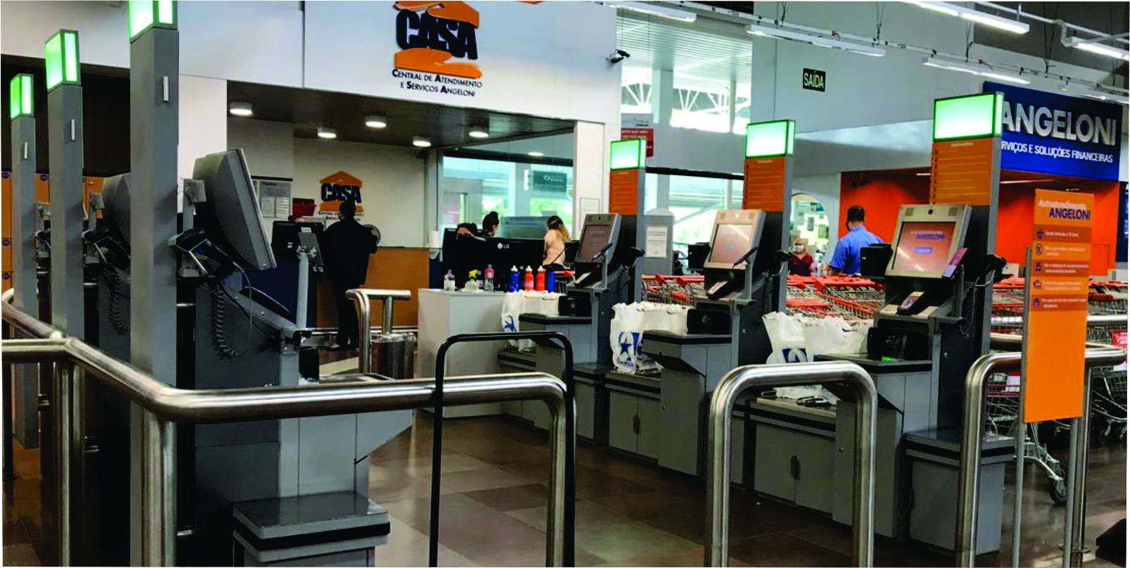 Perto instala terminais de self-checkout na rede de supermercados Angeloni